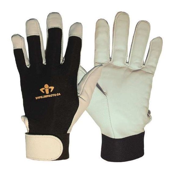 Impacto Anti-Vibration Gloves, Leather, M,PR US41330