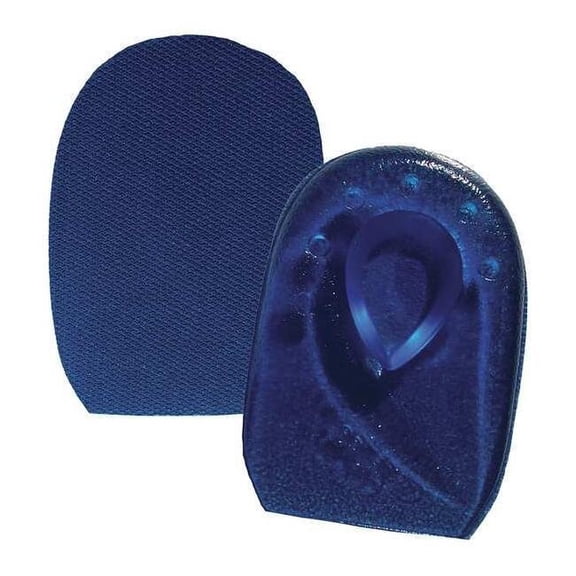 Heel Cup, Fabric Cover, Visco-Elastic Polymer, Blue, Men 2 to 4, Women 4 to 6