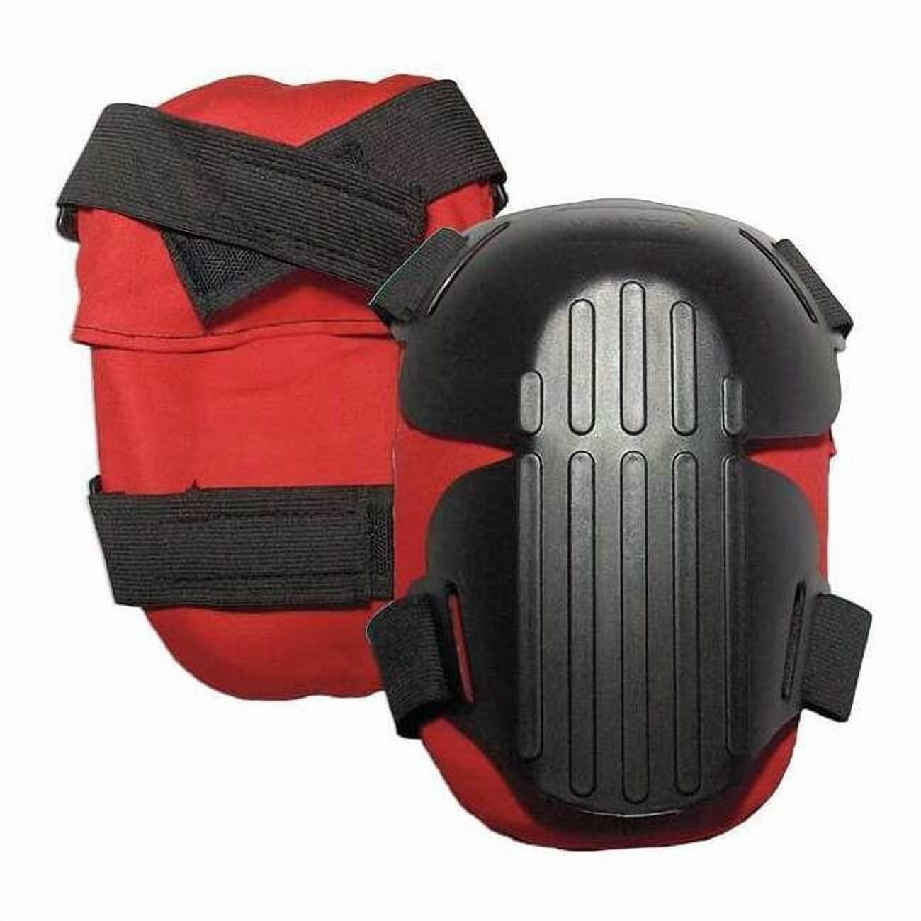 Knee Pad, Hard Shell, Gel Pad, Plastic Cap, hook-and-loop Closure, 2 Straps, Black, Red, Universal