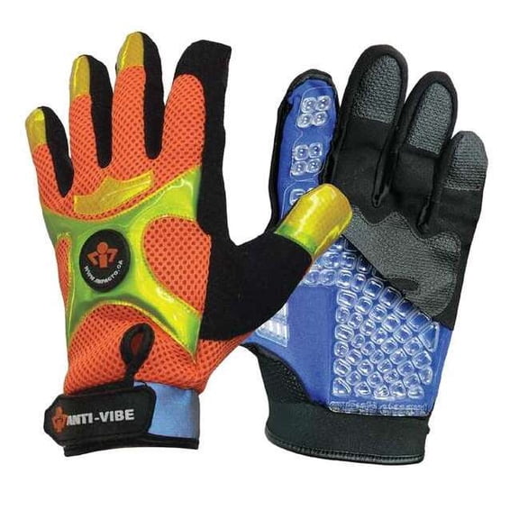 Impacto Anti-Vibration Gloves, XL, Black/Orange, PR BGHIVISXL