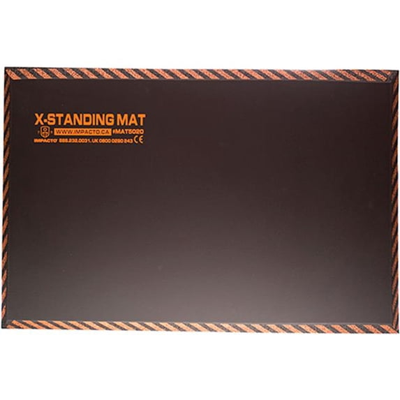 Impacto Protective Products B2692155 X-Standing Mat - Safety Edges - Waterproof Foam - Meets Flammability Standard - 16 x 28 in. - Black & Orange