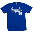 thumbnail image 1 of Impala 58 Script Jersey T-Shirt 1958 Lowrider Ladies Womens Mens, 1 of 2