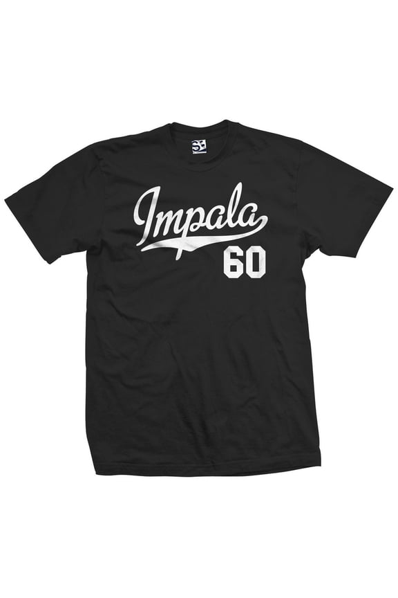 Impala 60 Script Jersey T-Shirt 1960 Lowrider Ladies Womens Mens