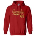 thumbnail image 1 of Impala 63 Script Jersey Hoodie 1963 Lowrider Ladies Womens Mens, 1 of 2
