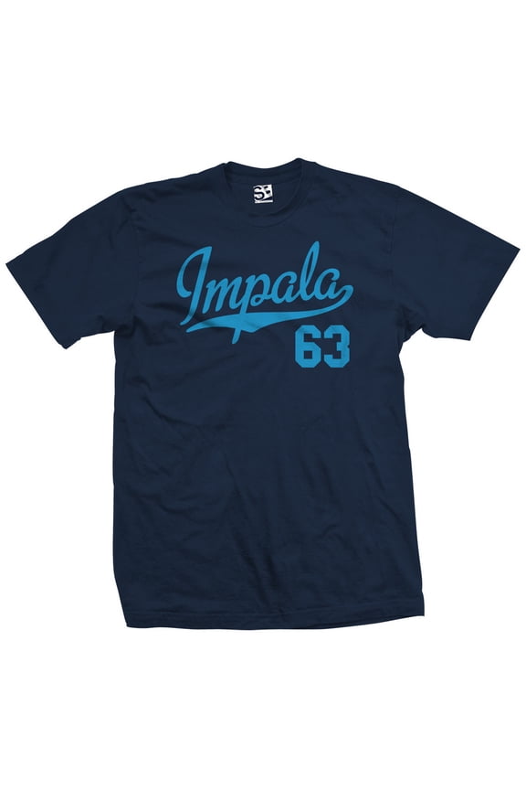 Impala 63 Script Jersey T-Shirt 1963 Lowrider Ladies Womens Mens