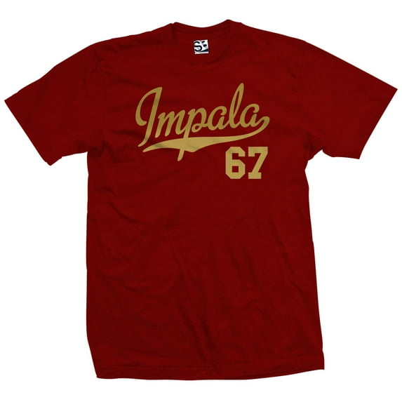 Impala 67 Script Jersey T-Shirt 1967 Lowrider Ladies Womens Mens