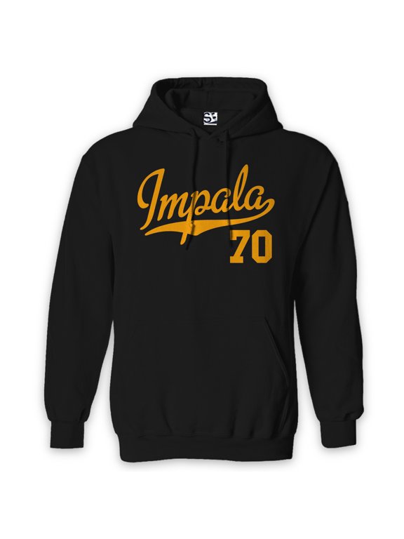 Impala 70 Script Hoodie 1970 Lowrider Sports Jersey Style Pullover Hooded Sweatshirt