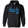 thumbnail image 1 of Impala 71 Script Jersey Hoodie 1971 Lowrider Ladies Womens Mens, 1 of 2
