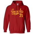 thumbnail image 1 of Impala 71 Script Jersey Hoodie 1971 Lowrider Ladies Womens Mens, 1 of 2