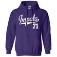 thumbnail image 1 of Impala 71 Script Jersey Hoodie 1971 Lowrider Ladies Womens Mens, 1 of 2