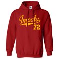 thumbnail image 1 of Impala 72 Script Jersey Hoodie 1972 Lowrider Ladies Womens Mens, 1 of 2