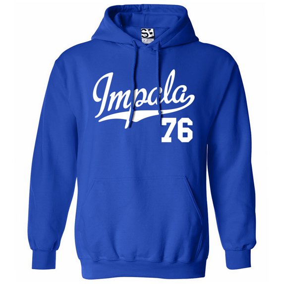 Impala 76 Script Jersey Hoodie 1976 Lowrider Ladies Womens Mens