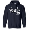 thumbnail image 1 of Impala 79 Script Jersey Hoodie 1979 Lowrider Ladies Womens Mens, 1 of 2