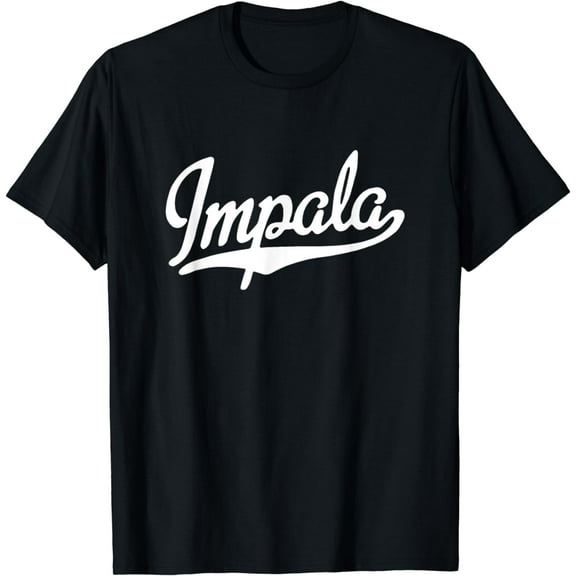 Impala Animal Baseball Script Style T-Shirt