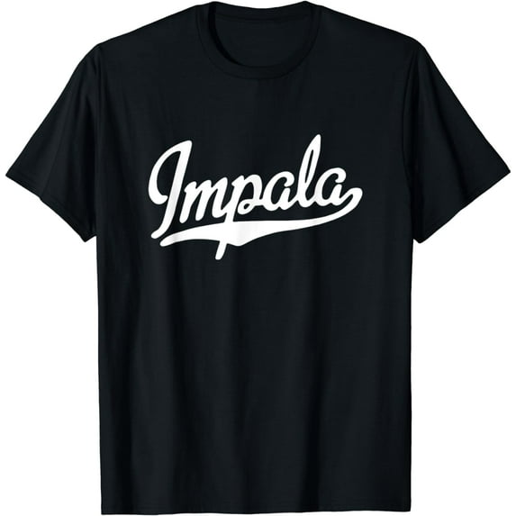 Impala Animal Baseball Script Style T-Shirt