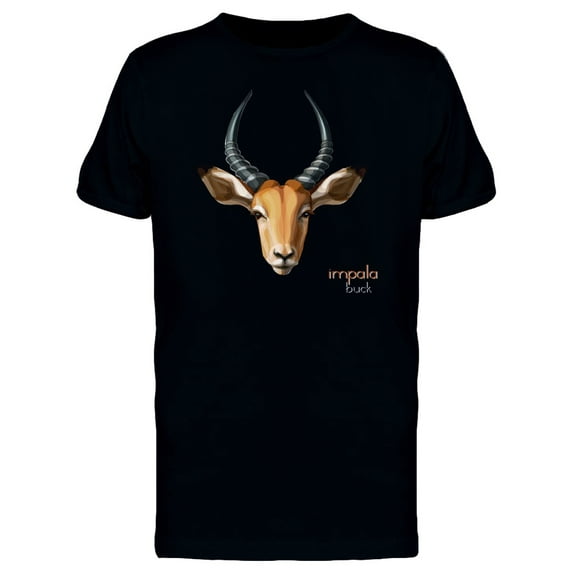 Impala Buck, Watercolor Head T-Shirt Men -Image by Shutterstock, Male x-Large