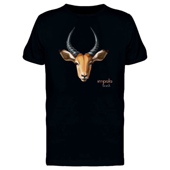 Impala Buck, Watercolor Head T-Shirt Men -Image by Shutterstock, Male x-Large