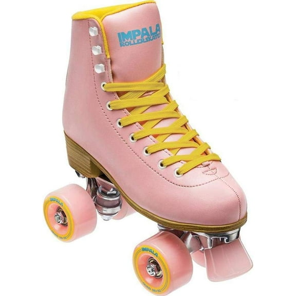 Impala Roller Skates - Pink/Yellow | Classic Quad Skates for Women and Men, US (Women’s) 9