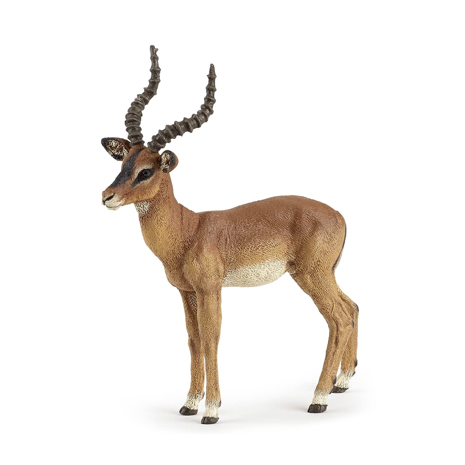 Hand-Painted Brown and Beige Impala Figurine