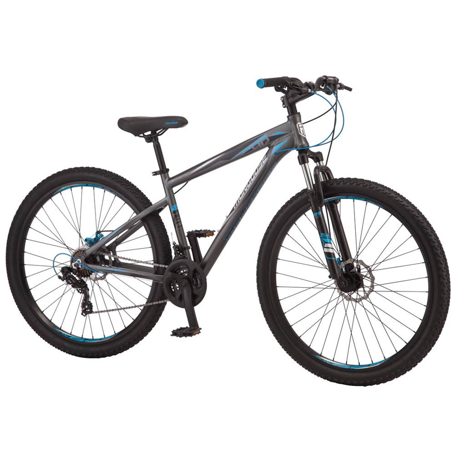 Gray Aluminum 29-Inch Men's Mountain Bike with Front Suspension