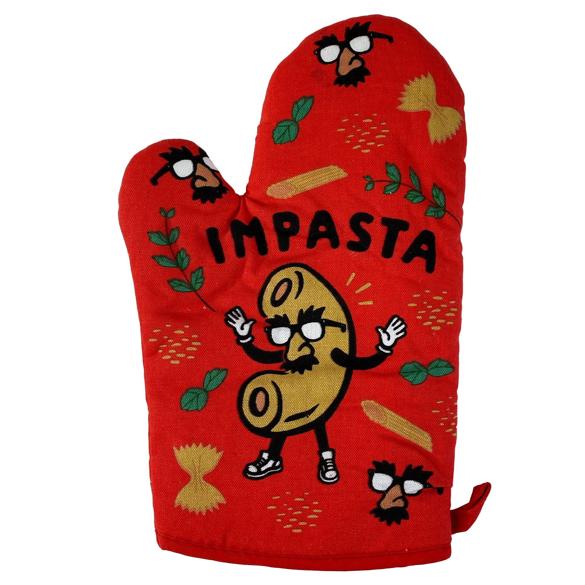 Impasta Oven Mitt Funny Noodle Disguise Imposter Hilarious Graphic