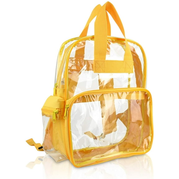 ImpecGear 15 Inch Unisex Adult Multi-Purpose Clear Backpack - Yellow