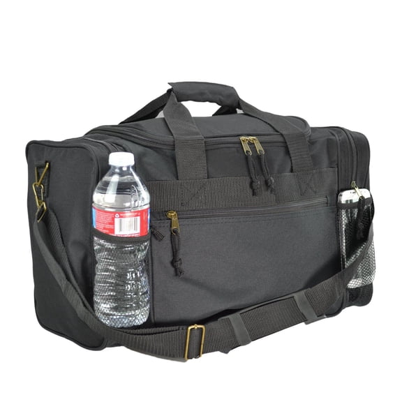 ImpecGear 17" Sport Gym Duffle Bag Travel Size Sport Durable Gym Bag (Black)