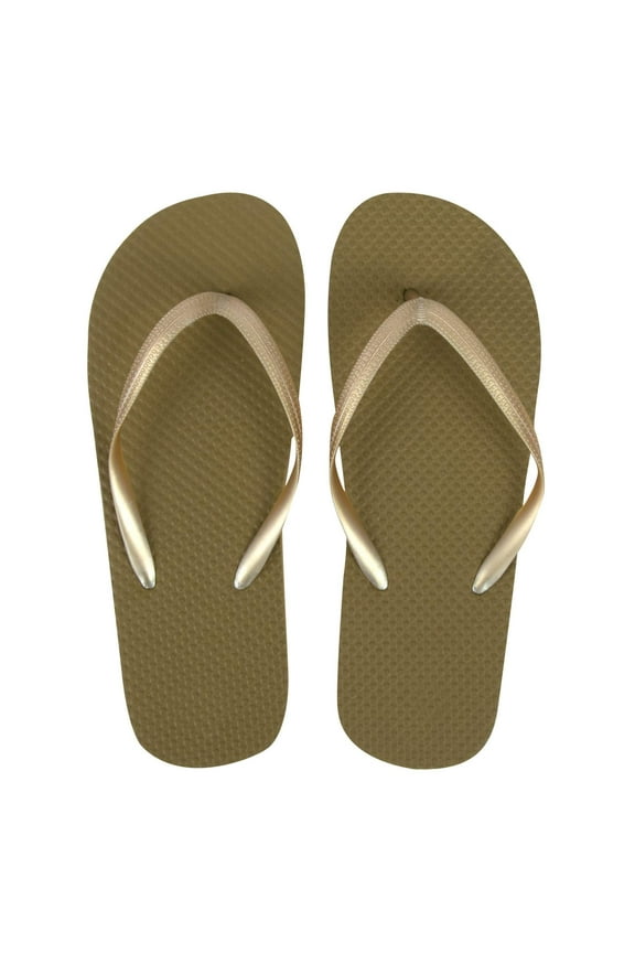 Gold Medium Women Flip Flops Sandals Perfect for Adults, Children, Teens - Gold, Medium