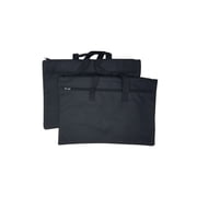 ImpecGear Legal Size Conference Bag Document Bag, Safe Accessories Bag, Poly Cloth Value Pack of 2 Black, 16 x 11