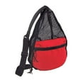 thumbnail image 1 of ImpecGear Polyester Small Lightweight Zippered Travel Portable Mesh Backpack (Red/Black - Pack of 1), 1 of 6