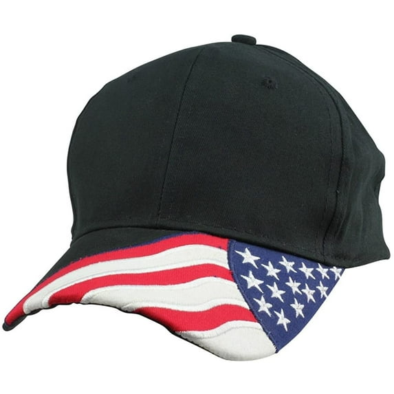 ImpecGear USA Flag Unisex Adult Trucker Hats - Black - Pack of 2