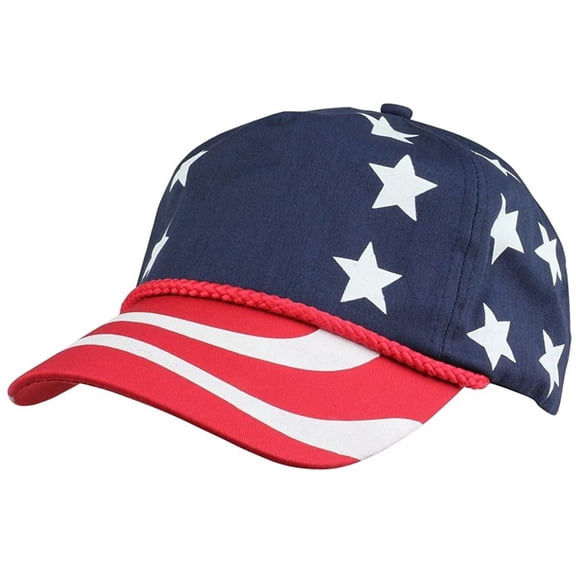 ImpecGear USA Flag Unisex Adult Trucker Hats - Blue/Red - Pack of 2