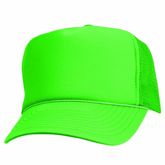 ImpecGear Unisex Adult Mesh Baseball Hats - Green Neon - Pack of 2