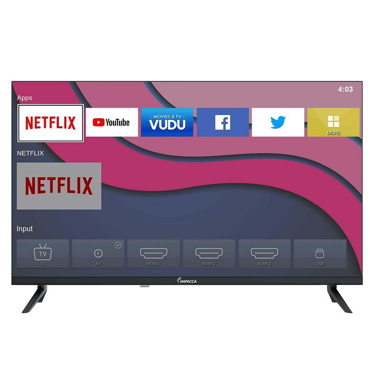 Impecca 40-inch Frameless Smart TV, Full HD 1080P, Netflix