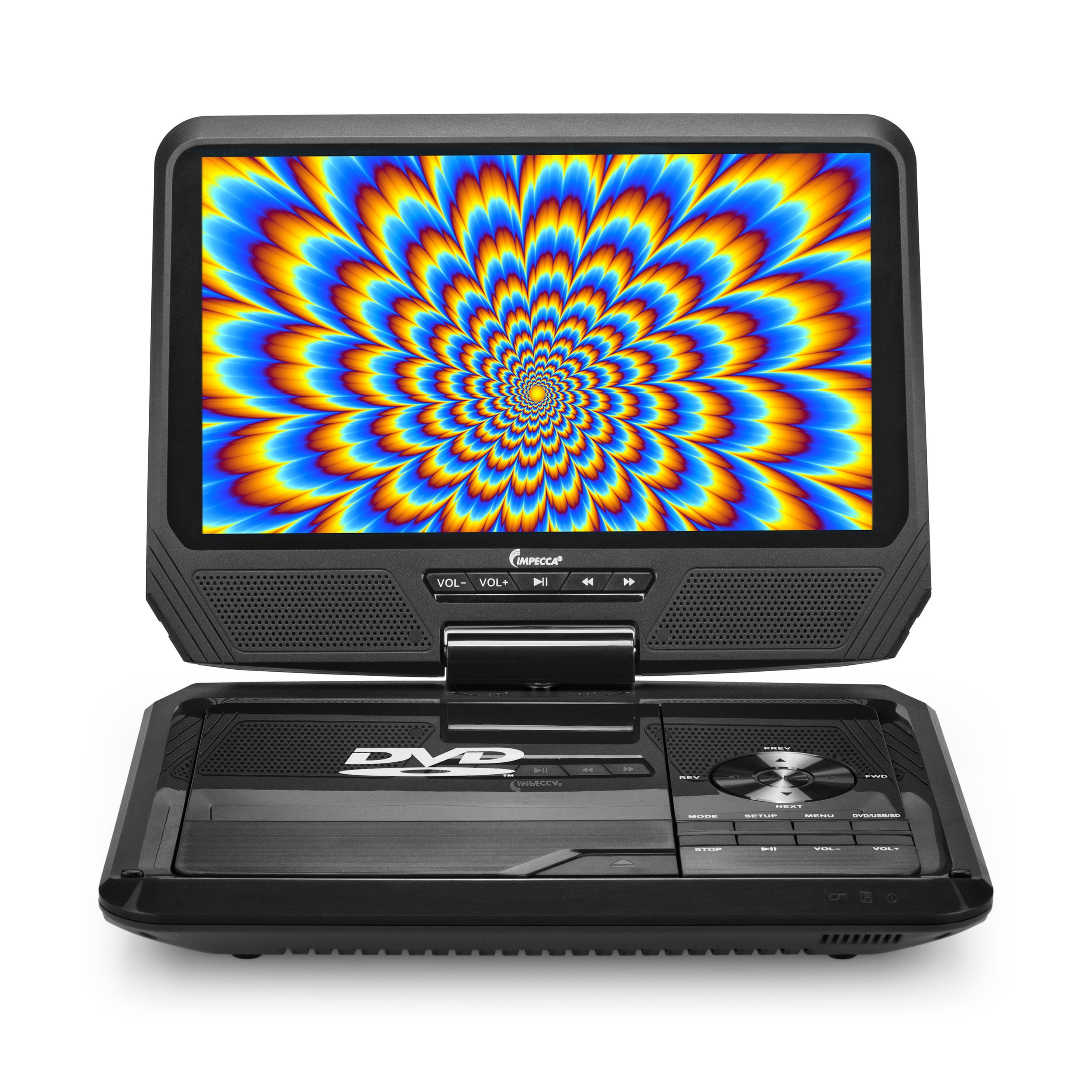 Impecca 9” Portable DVD Player Includes Flip and Swivel