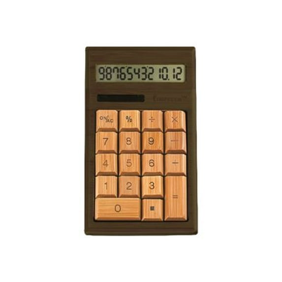 Impecca Bamboo Custom Carved Calculator (Walnut)