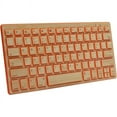 thumbnail image 1 of Impecca Compact Bluetooth Wireless Bamboo Keyboard, Orange, 1 of 3