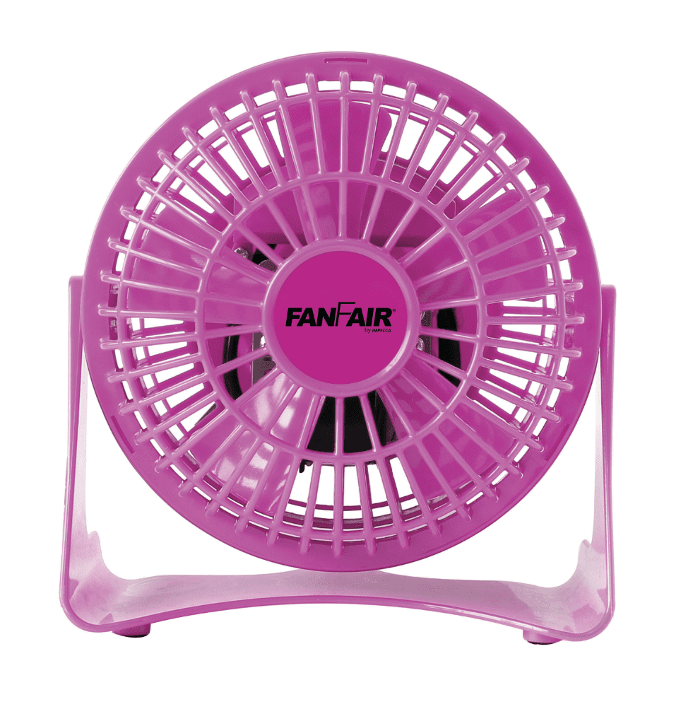 Purple 4-Inch Single Speed Adjustable Pedestal Fan