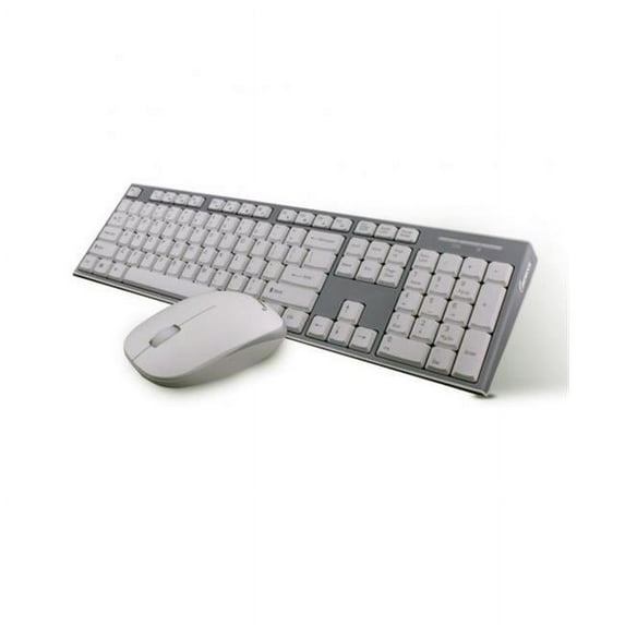 Impecca KB-202WCW Wireless Multimedia Keyboard & Mouse Combo, White
