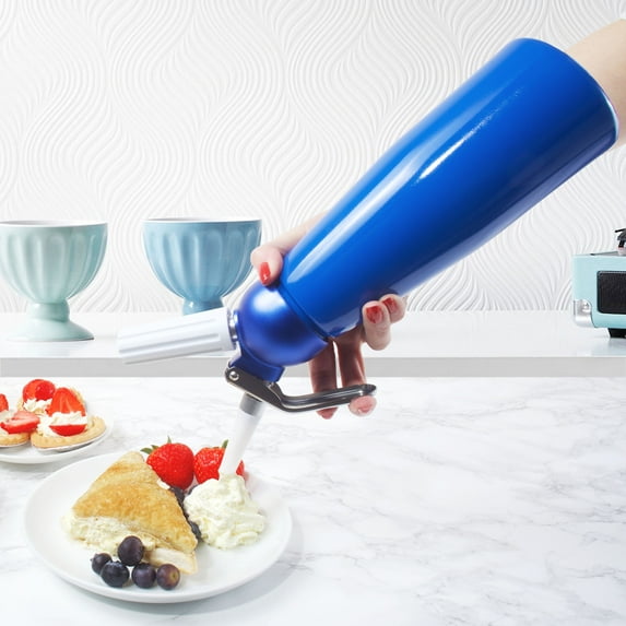 Impeccable Culinary Objects (ICO) Professional Aluminum Cream Whipper, Blue