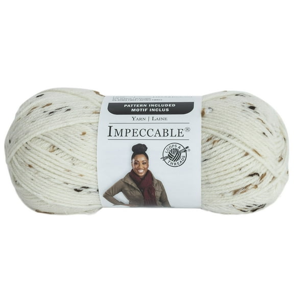 Loops & Threads Impeccable Tweed Yarn - Fleck Yarn for Knitting, Crochet, Weaving, Arts & Crafts - Aran, Bulk 18 Pack