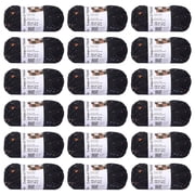 Loops & Threads Impeccable Tweed Yarn - Fleck Yarn for Knitting, Crochet, Weaving, Arts & Crafts - Charcoal, Bulk 18 Pack