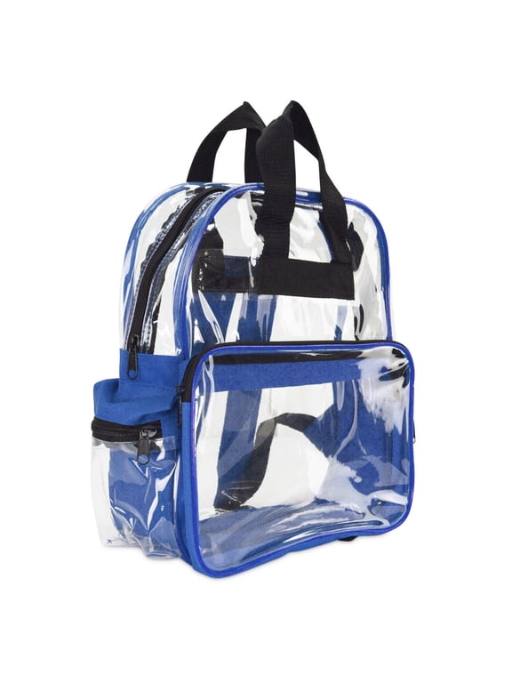 15-inch Unisex Adult Clear Backpack - Royal/Clear