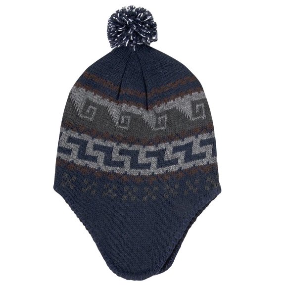 Impecgear Unisex Adult Knit Multi Patterned Beanie Hat - Blue