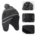 thumbnail image 1 of Impecgear Unisex Adult Knit Multi Patterned Beanie Hat - Gray/Black, 1 of 3