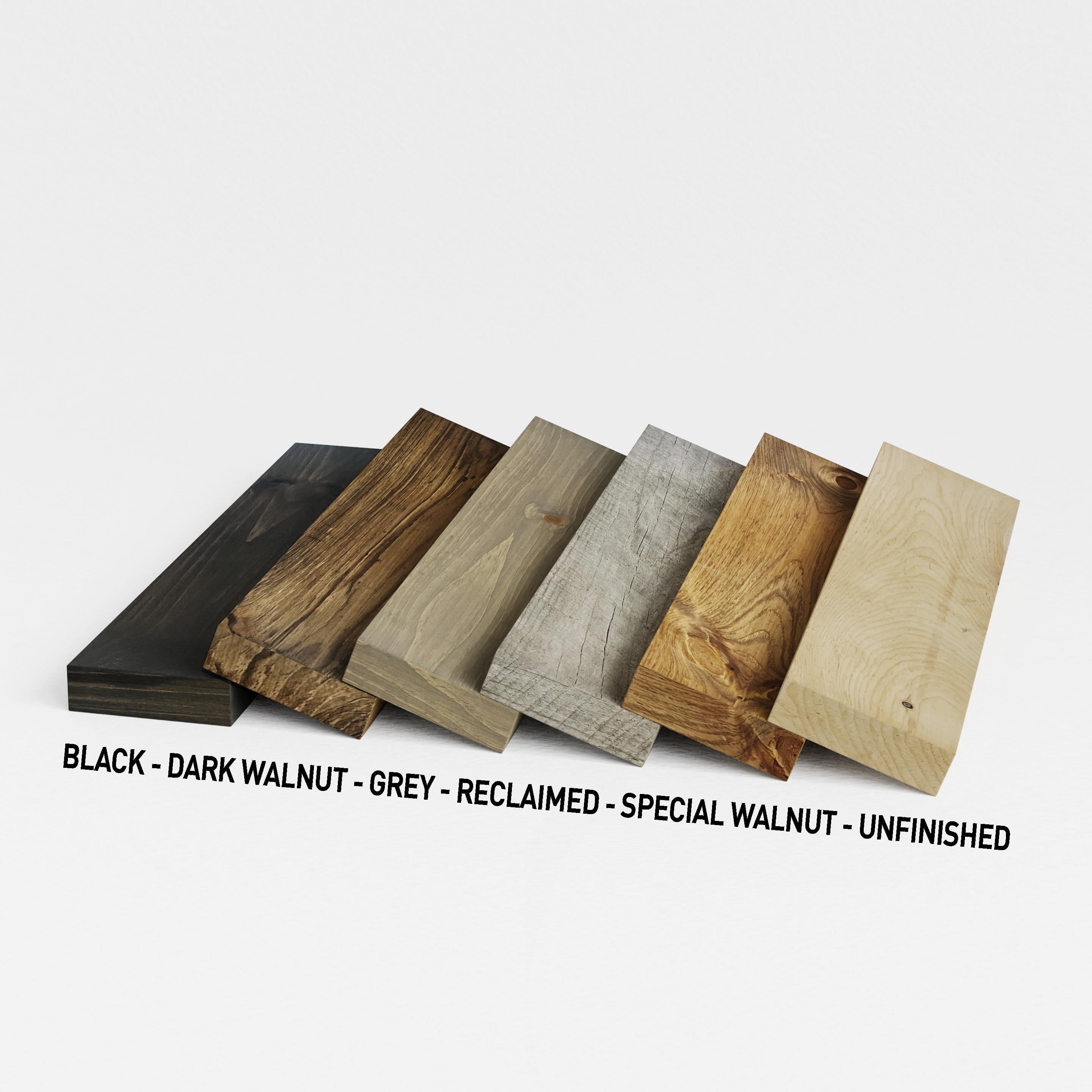 Imperative Décor Rustic Wooden Floating Wall Shelves (Set of 2) Dark