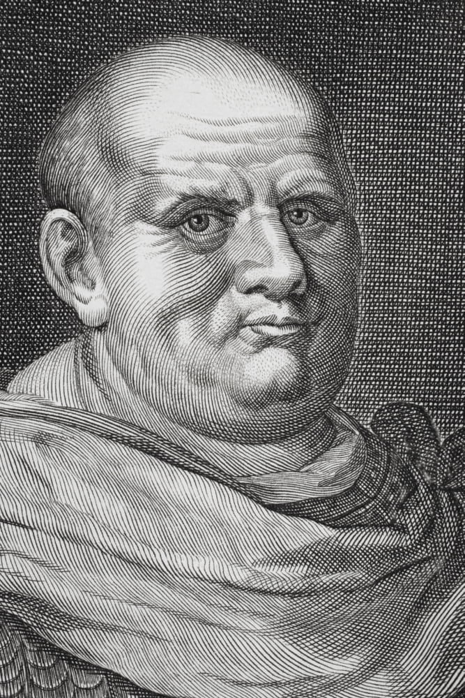 Imperator Caesar Vespasianus Augustus Or Titus Flavius Vespasianus Or Vespasian 9 Ad To 79 Ad Emperor Of Rome From 69 To 79 From Dutch Print Dated 1704 Canvas Art - Ken Welsh Design Pics (22 x 34)