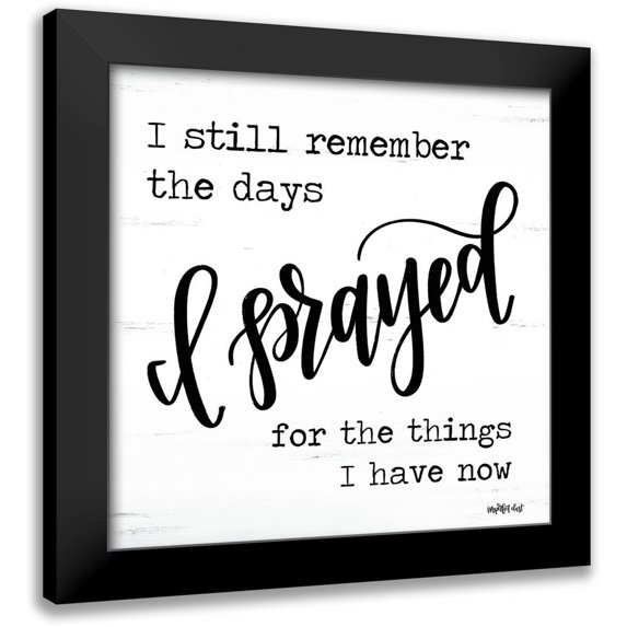 Imperfect Dust 12x12 Black Modern Framed Museum Art Print Titled - I Prayed