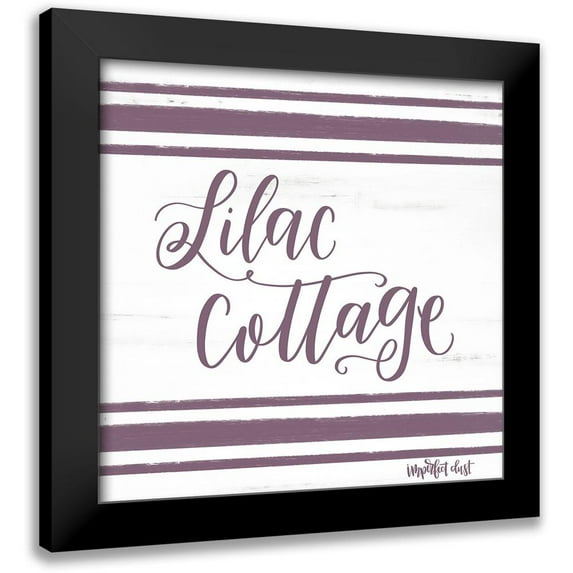 Imperfect Dust 12x12 Black Modern Framed Museum Art Print Titled - Lilac Cottage