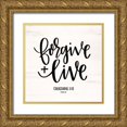 thumbnail image 1 of Imperfect Dust 12x12 Gold Ornate Wood Framed with Double Matting Museum Art Print Titled - Forgive and Live, 1 of 4